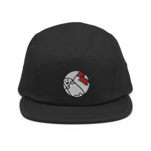 A Ghost Waving A Flag - Embroidered Five Panel Cap