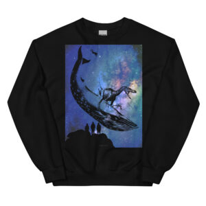 The Raptor Rides the Whale - Galaxy Variant - Unisex Classic Crewneck Sweatshirt