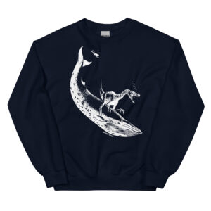 The Raptor Rides the Whale - Adult  Classic Crewneck Sweatshirt