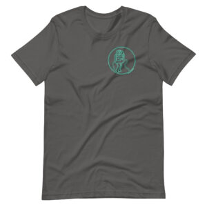 Hugging Astronauts - Green Neon Variant - Adult Unisex t-shirt