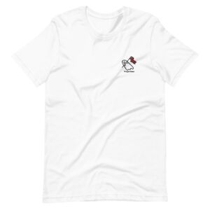 A Ghost Waving A Flag - Adult Embroidered Unisex t-shirt