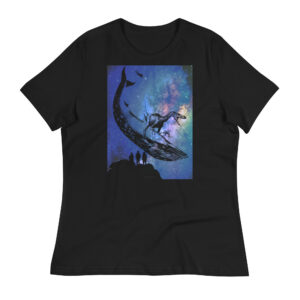 The Raptor Rides the Whale - Galaxy Variant - Femme Relaxed T-Shirt