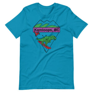 Kamloops - Skiing Dinos - Adult Unisex t-shirt