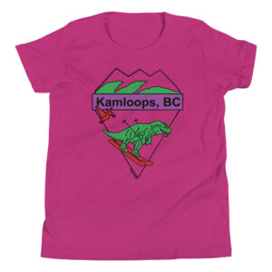 Kamloops - Skiing Dinos - Youth Short Sleeve T-Shirt