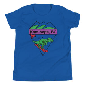 Kamloops - Skiing Dinos - Youth Short Sleeve T-Shirt